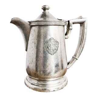 1952 Silver Plated Teapot From the Plaza Hotel in Nyc For Sale