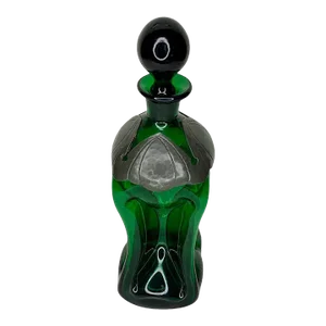 Vintage Danish Kluk Kluk Green Decanter by Holmegaard