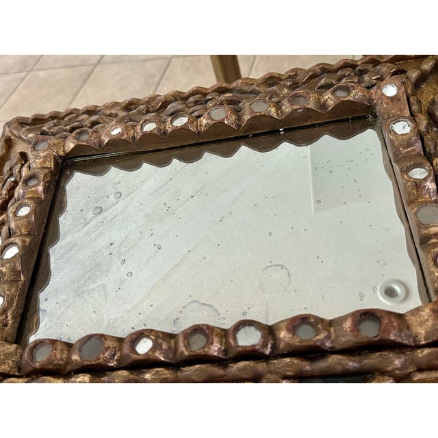 Spanish Colonial Style Gilt Wood Wall Mirror For Sale - Image 14 of 17