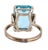 Vintage H. Stern 18k Gold Emerald Cut Aquamarine Diamond Cocktail Ring For Sale In Tampa - Image 6 of 9