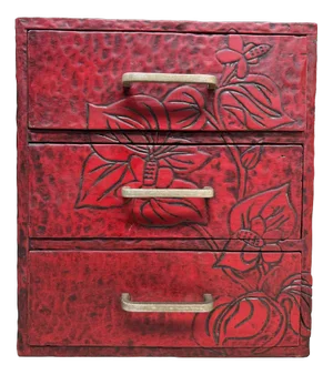 Kamakura Bori Haribako Flowers Sewing Box, Japan, 1960s