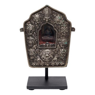 Early 20th Century Tibetan Gau Traveling Shrine For Sale