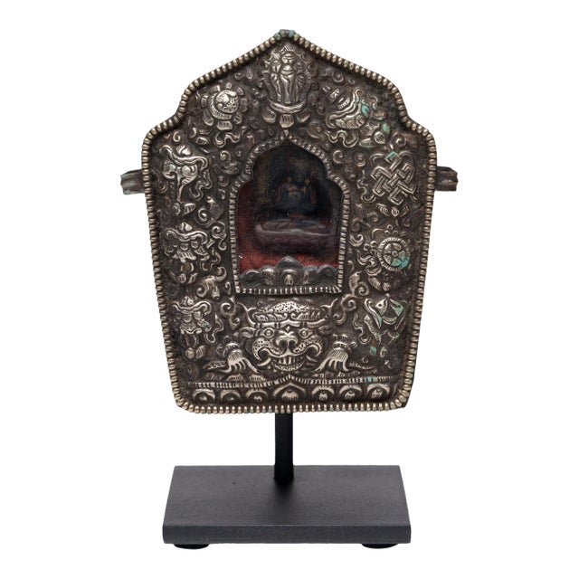 Early 20th Century Tibetan Gau Traveling Shrine For Sale