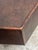 Brown Hexagonal Embossed Leather Side Table, Vintage For Sale - Image 8 of 12