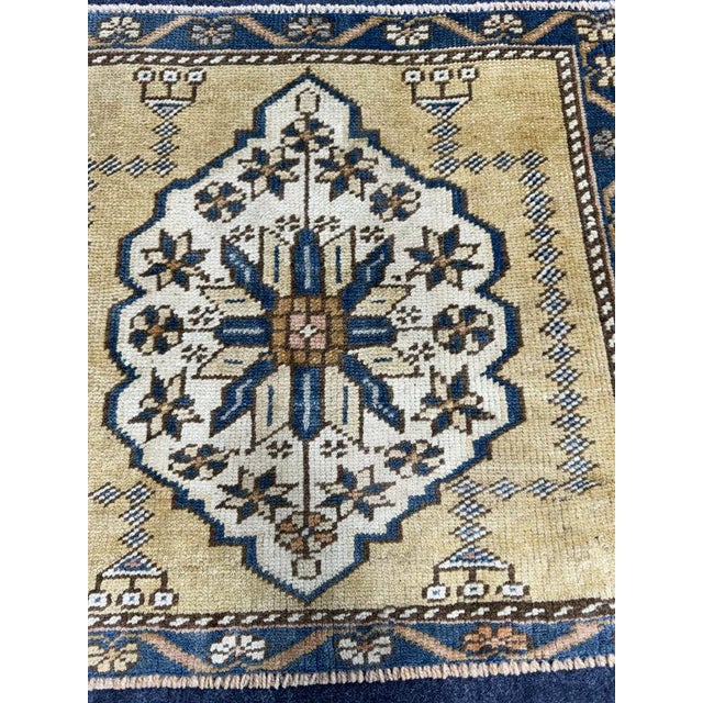 Contemporary Turkish Yastik Rug 1'10" x 1'9" For Sale - Image 3 of 5
