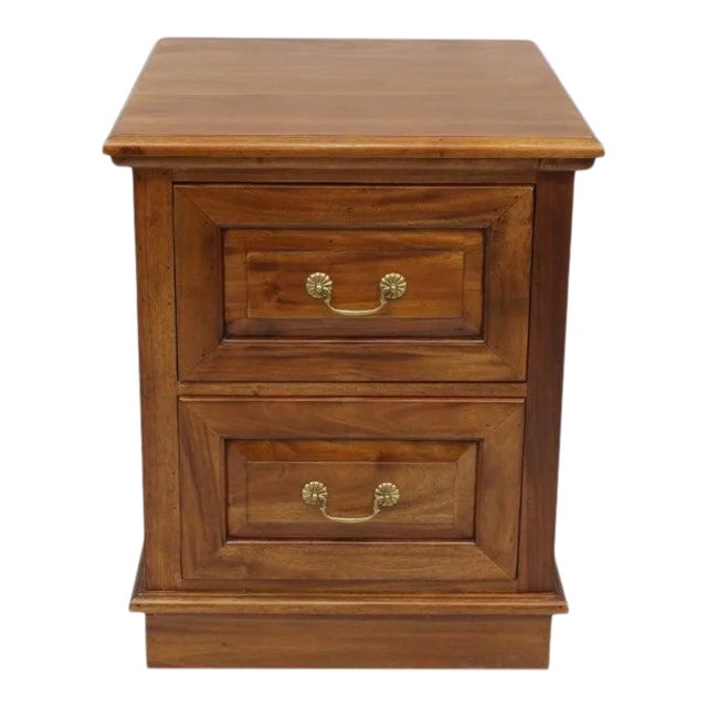 Crafters and Weavers Legacy 2 Drawer Light Brown Walnut File Cabinet For Sale