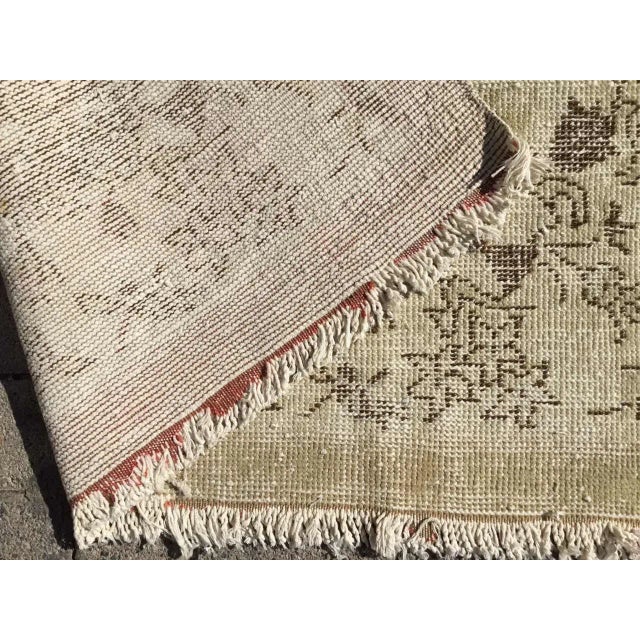 Vintage Oushak Runner - 43" X 72" For Sale - Image 10 of 11