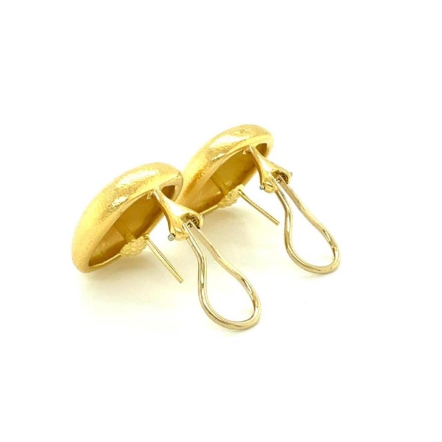 Metal Mid 20th Century Tiffany & Co. Cushion Dome Stud Earrings 18K Yellow Gold For Sale - Image 7 of 9