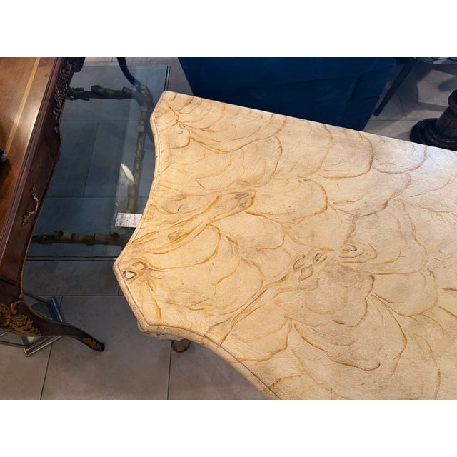 Cream Italian Hand Painted Console Table in the Florentine Style For Sale - Image 8 of 18