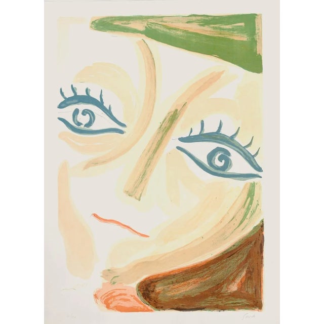 Virgilio Guidi - Portrait of The Countess - Lithograph - 1975s For Sale