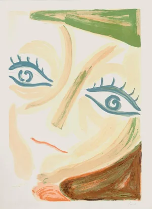 Virgilio Guidi - Portrait of The Countess - Lithograph - 1975s