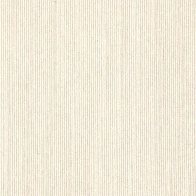 Sample - Schumacher Wesley Ticking Stripe Fabric in Sand For Sale