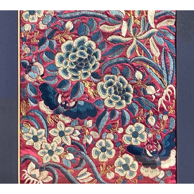 Pair 19th C. Framed Chinese Embroideries For Sale In San Francisco - Image 6 of 7