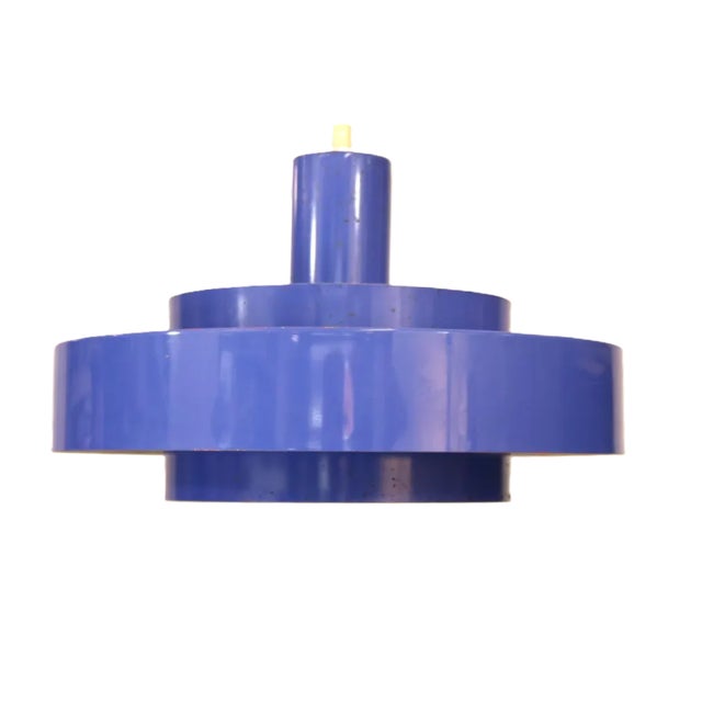 Blue 1960's Danish Pendant Light From Equator Line by Jo Hammerborg for Fog and Morup For Sale - Image 8 of 8