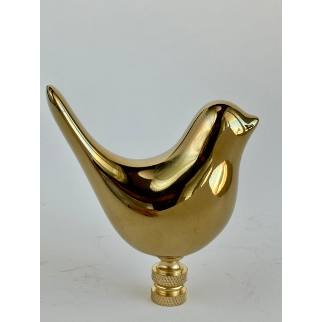 Mid-Century Modern Golden Bird Lamp Finial For Sale - Image 3 of 6