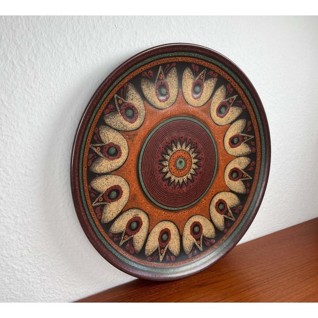 Vintage German Large Ceramic Wall Plate from KMK Keramik Manufaktur Kupfermühle, 1970s For Sale - Image 14 of 15