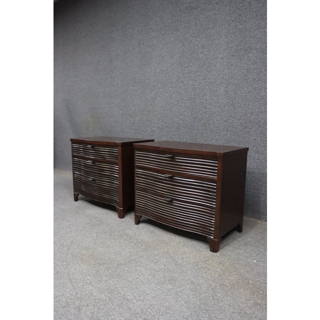 Brownstone Furniture Reeded Front Nightstands – Pair For Sale In Philadelphia - Image 6 of 13