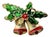 1920s Antique Boho Chic Americana Christmas Bells & Holly Brooch. For Sale