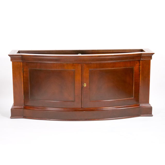 Early 20th Century Mahogany Wood Demilune Shape Historical Charleston Cabinet For Sale - Image 4 of 16