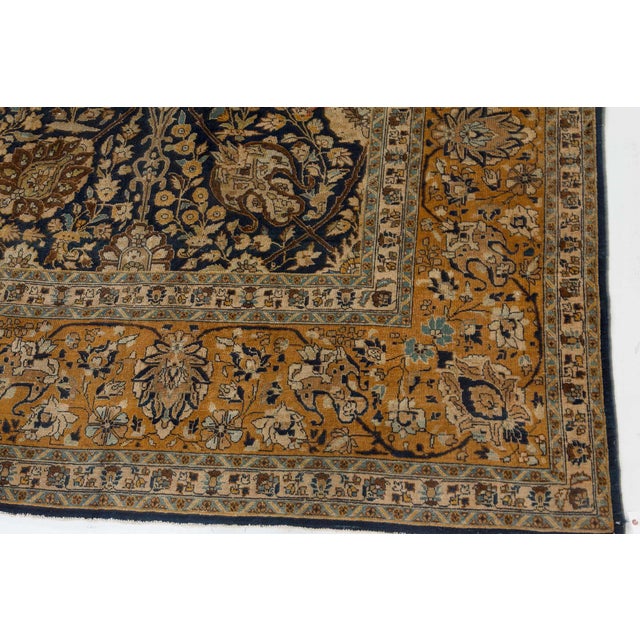 Textile Authentic 19th Century Persian Tabriz Botanic Handwoven Wool Rug For Sale - Image 7 of 8