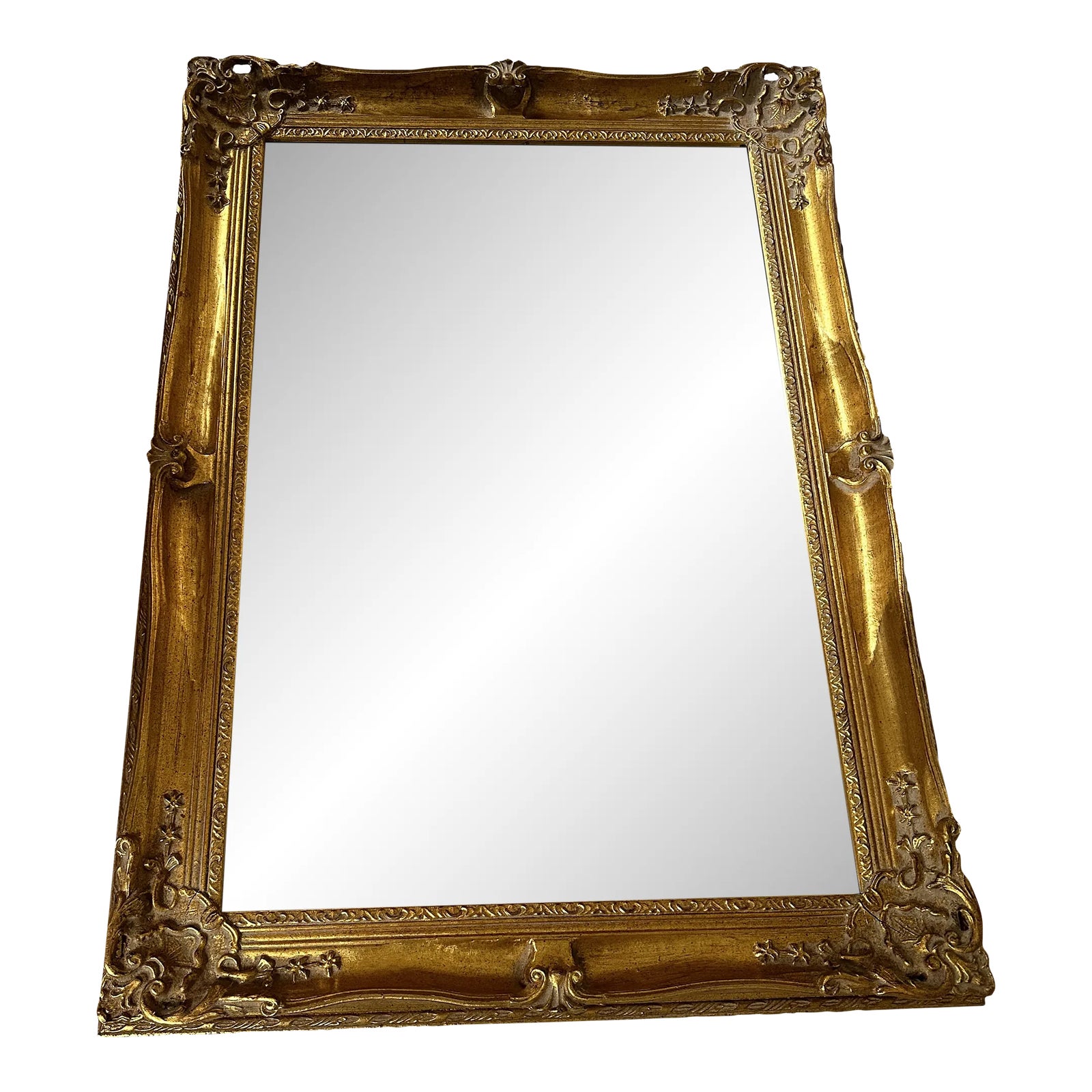 Mid 20th Century Gold Wooden Framed Mirror Chairish