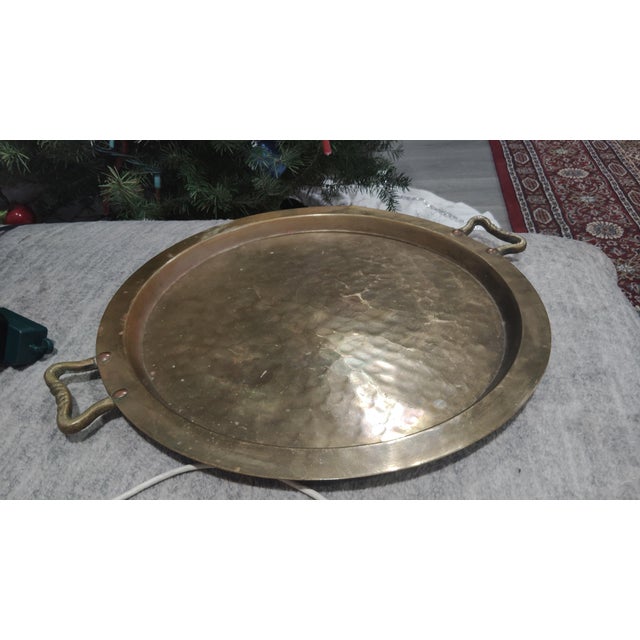 Traditional Antique Imperial Russian Brass Samovar Tray — Moscow Factory, Ca. 1890–1905 For Sale - Image 3 of 10