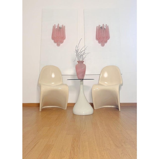 Vintage Pink Glass Petals Drop Wall Sconces, 1990s, Set of 2 For Sale - Image 13 of 16