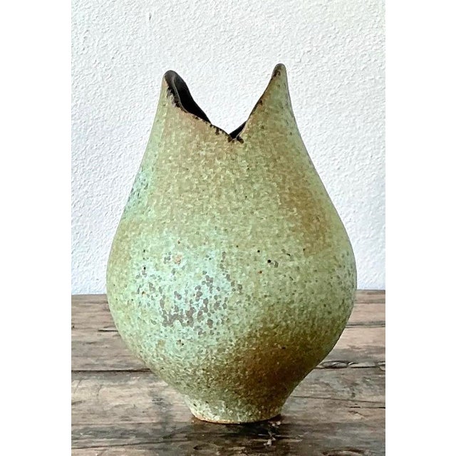 Vintage Original Studio Pottery Vase For Sale - Image 10 of 12