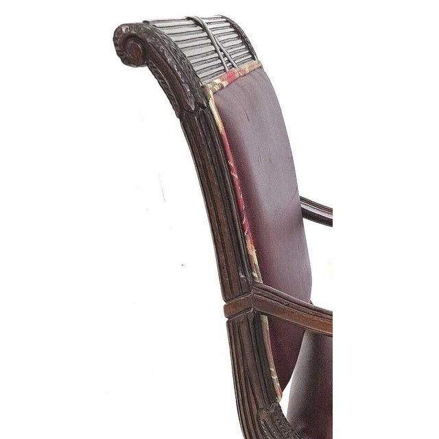 Vintage French Mahogany Dining Armchairs - Set of 6 For Sale - Image 12 of 13