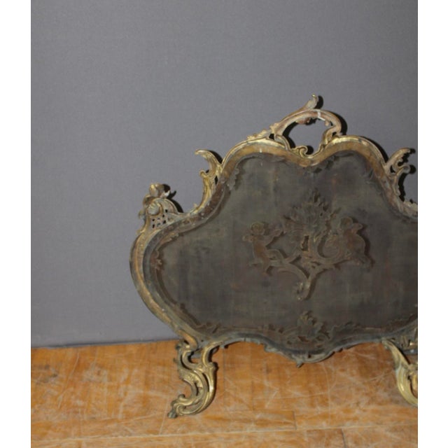 Louis XV Bronze Fireplace Screen, 1800s For Sale - Image 6 of 11