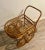 Vintage Rattan French Rivera Drinks Trolley Bar Cart Attributed to Adrien Audoux & Frida Minet C. 1950's For Sale In Naples, FL - Image 6 of 11