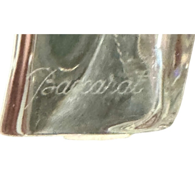 Glass Vintage Art Deco Baccarat Crystal Bud Vase Triangular Faceted Design Signed Etched For Sale - Image 7 of 7