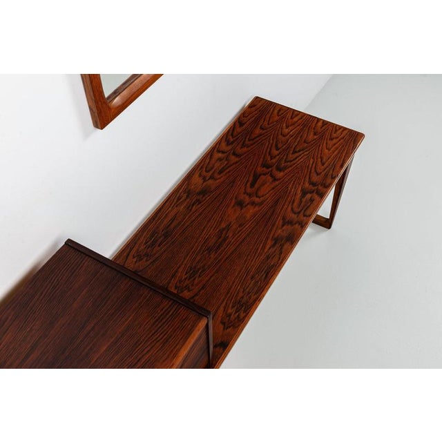 Bench and Mirror in Rosewood by Kai Kristiansen for Aksel Kjersgaard, 1960, Set of 2 For Sale - Image 7 of 16