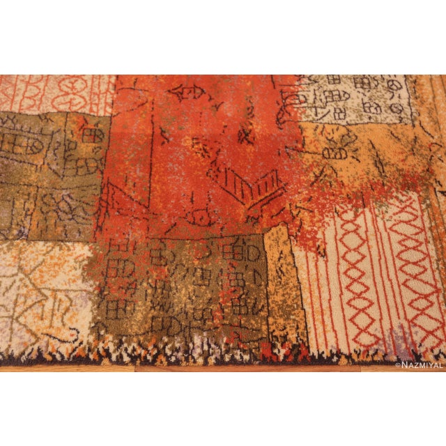Textile Nazmiyal Collection Vintage "Florentinische Villenviertel" Art Rug by Paul Klee for Ege For Sale - Image 7 of 10