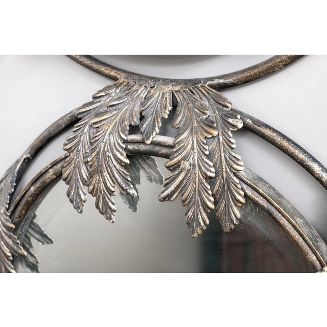 Early 21st Century Early 21st Century John-Richard Wrought Iron Triple Wall Mirror For Sale - Image 5 of 7