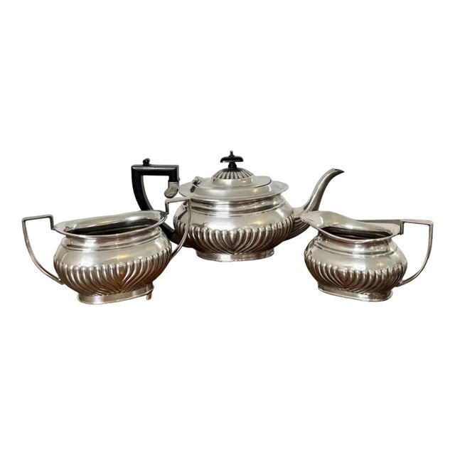 Antique Edwardian Tea Set, 1900, Set of 3 For Sale