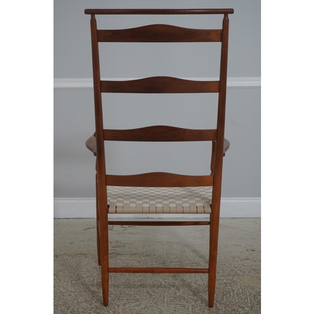 Nichols & Stone Nichols & Stone Set of 6 Shaker Style Cherry Ladder Back Dining Chairs For Sale - Image 4 of 18