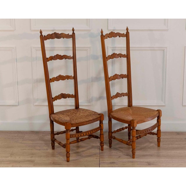 Pair of 19th Century French Provençal Nurse’s Chairs in Beechwood For Sale - Image 4 of 9
