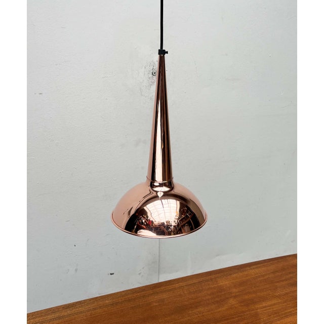 Mid-Century Modern Danish Copper Cone Pendant Lamp, 1950s For Sale - Image 12 of 18