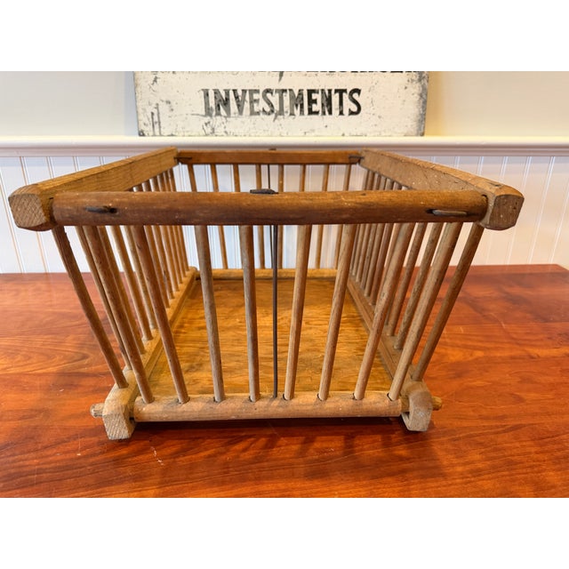 Antique Hudson Delivery Crate by Rugg Manufacturing Co. – Wooden Grocery Basket With Original Advertising, C. 1910–1930 For Sale - Image 10 of 14