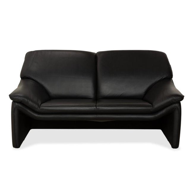 Atlanta 2-Seater Sofa in Black Leather from Lauser For Sale - Image 14 of 14