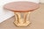 Mastercraft Mastercraft Italian Neoclassical Walnut and Burl Wood Parcel Gilt Pedestal Extension Dining Table For Sale - Image 4 of 15