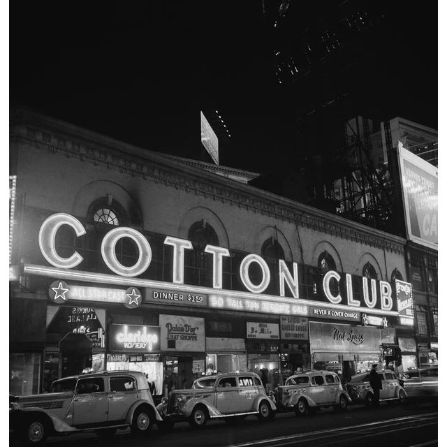 Cotton club marquee in ny (1938) - silver gelatin fibre print (photo by george karger/michael ochs archives/getty images...