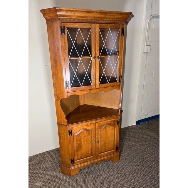 Vintage Ethan Allen Corner Hutch Chairish