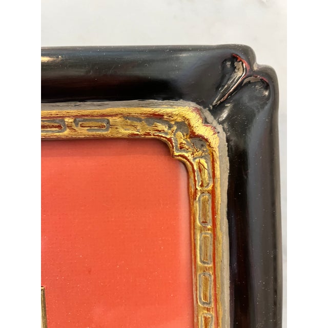 Late 19th Century Late 19th Century Hand-Colored Chinoiserie Engraving From 1874 in Asian Inspired Frame For Sale - Image 5 of 5