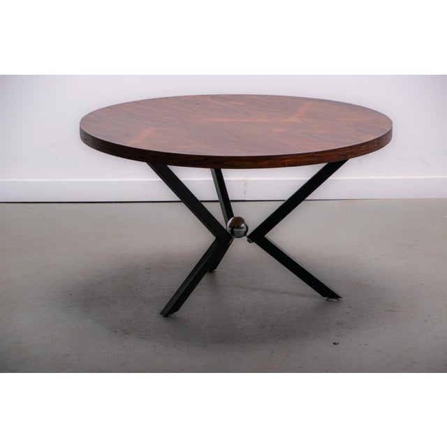 Mid-Century Modern Round Pallisander Coffee Table, 1968 For Sale - Image 3 of 8