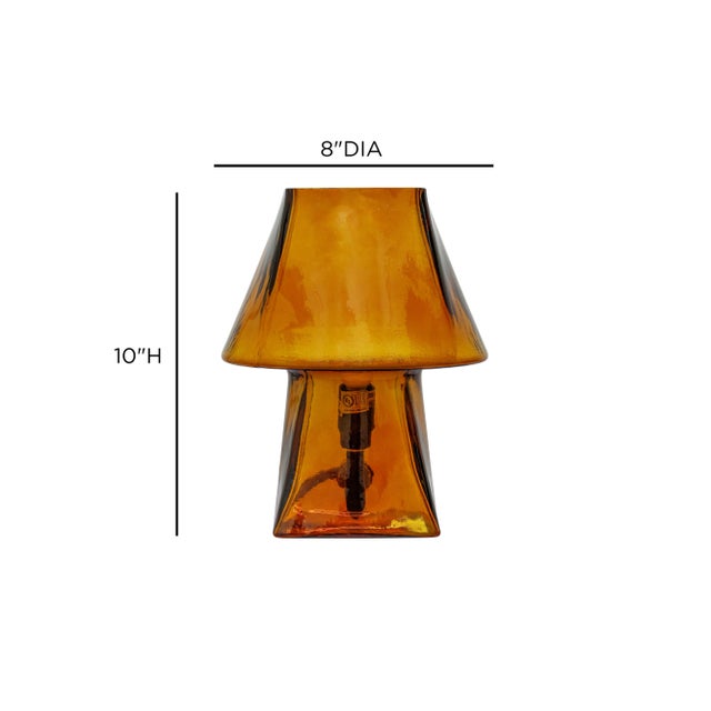 2020s Luca Glass Mini Table Lamp, Amber For Sale - Image 5 of 6