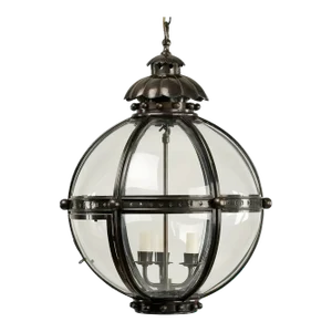 Globe Lantern in Bronze Finish, Small