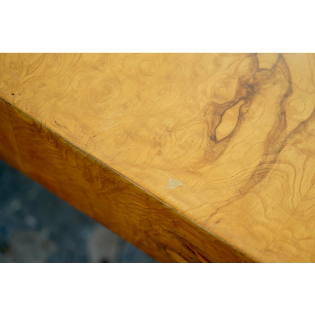 1970s Attributed to Milo Baughman for Thayer Coggin Large Burlwood Coffee / Cocktail Table For Sale - Image 9 of 16