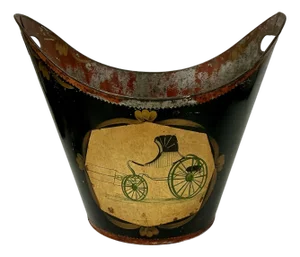 Mid 20th Century Italian Toleware Wastepaper Basket